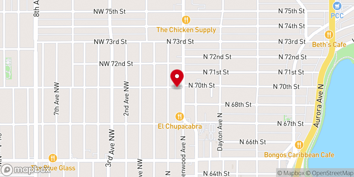 Map showing location of Woodland Park Presbyterian Church
