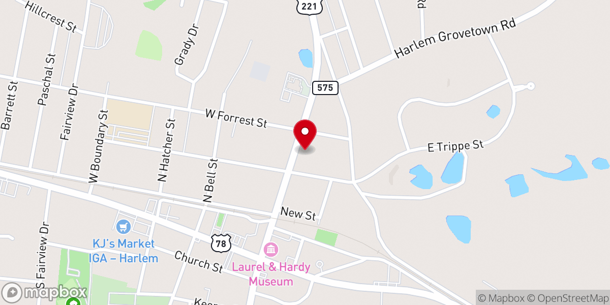 Map showing location of Cornerstone Reformed Baptist Church