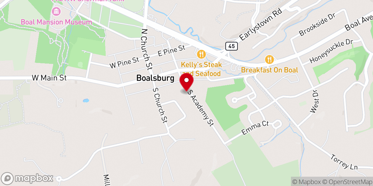 Map showing location of Grace Fellowship