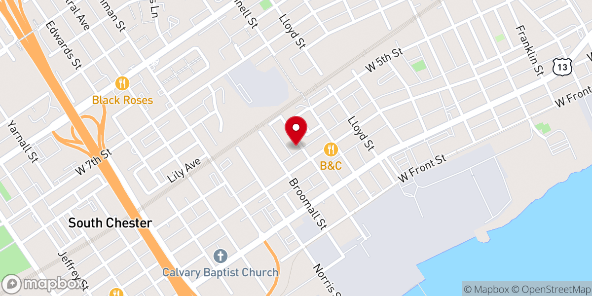 Map showing location of True Way Pentecostal Church