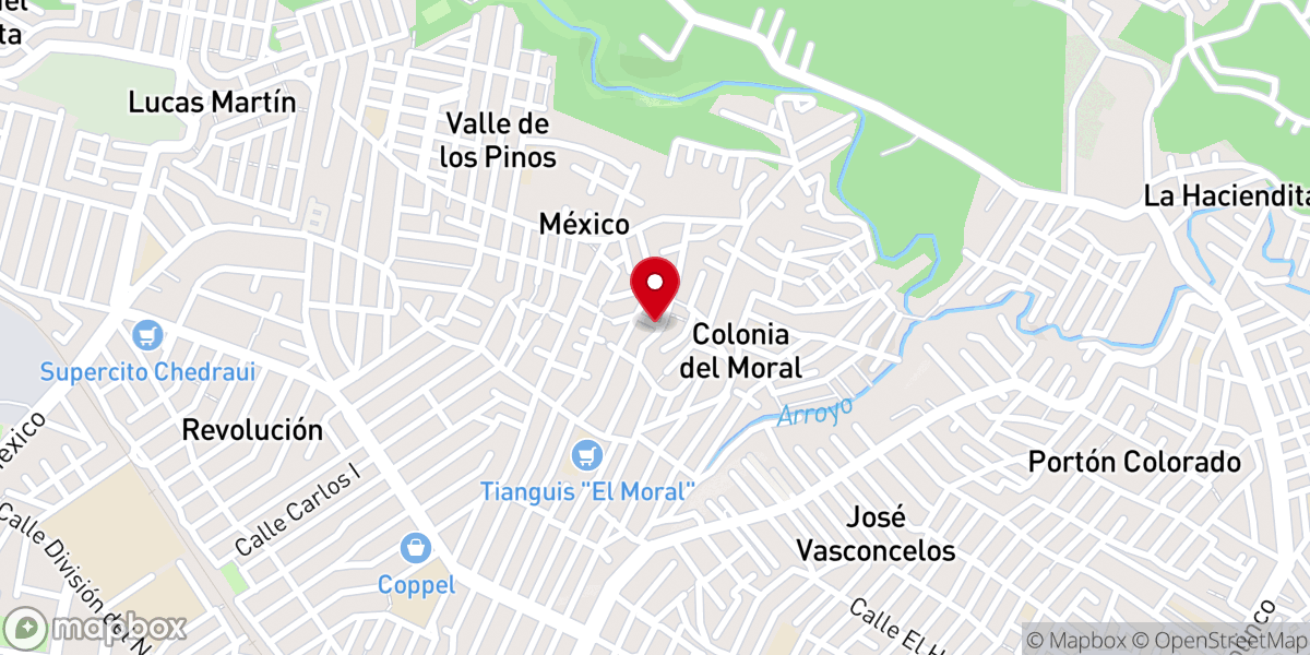 Map showing location of Templo MIEPI Pérgamo