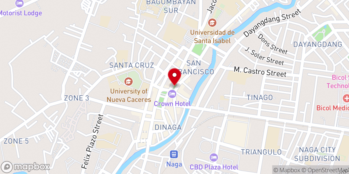 Map showing location of Quince Martires Plaza