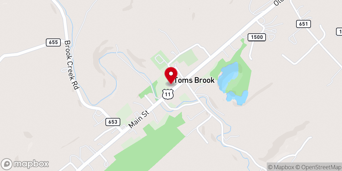 Map showing location of Saint Peter Lutheran Church