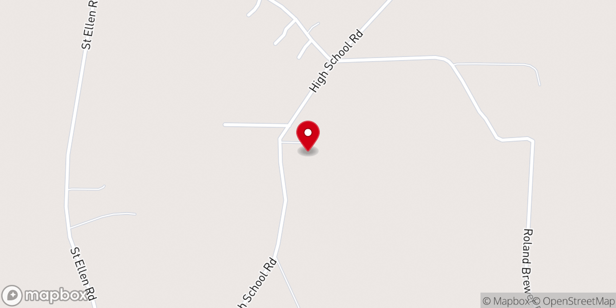 Map showing location of Antioch Baptist Church