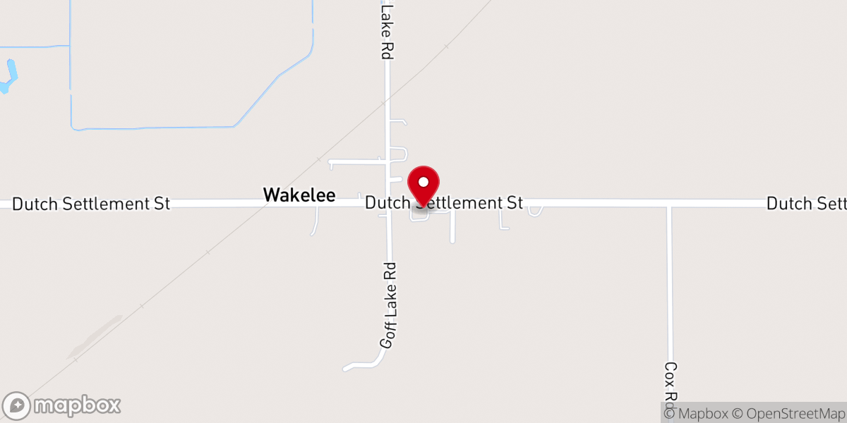 Map showing location of Wakelee Bible Church