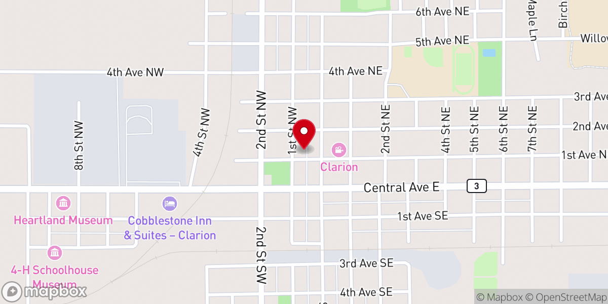 Map showing location of Iglesia Pentecostes Nueva Vida
