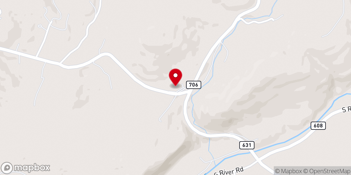 Map showing location of Neriah Church