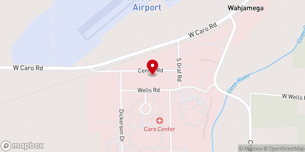 Map showing location of Wahjamega Country Church