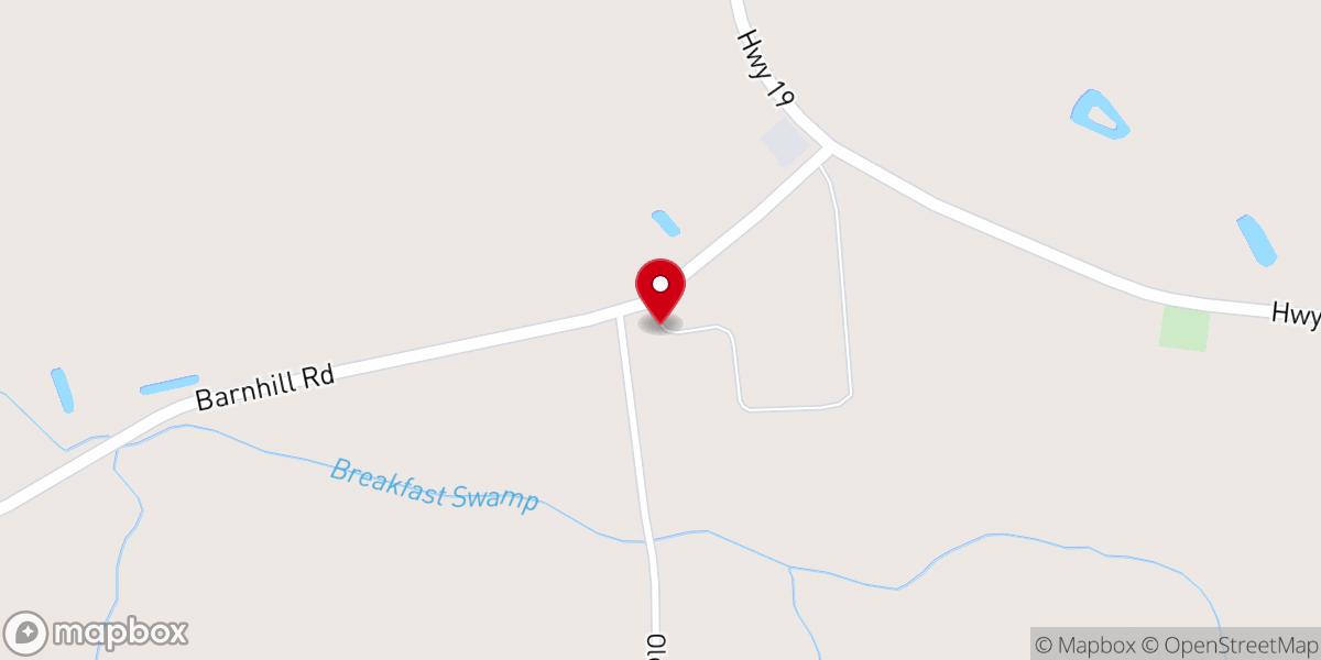 Map showing location of Mount Pisgah Church