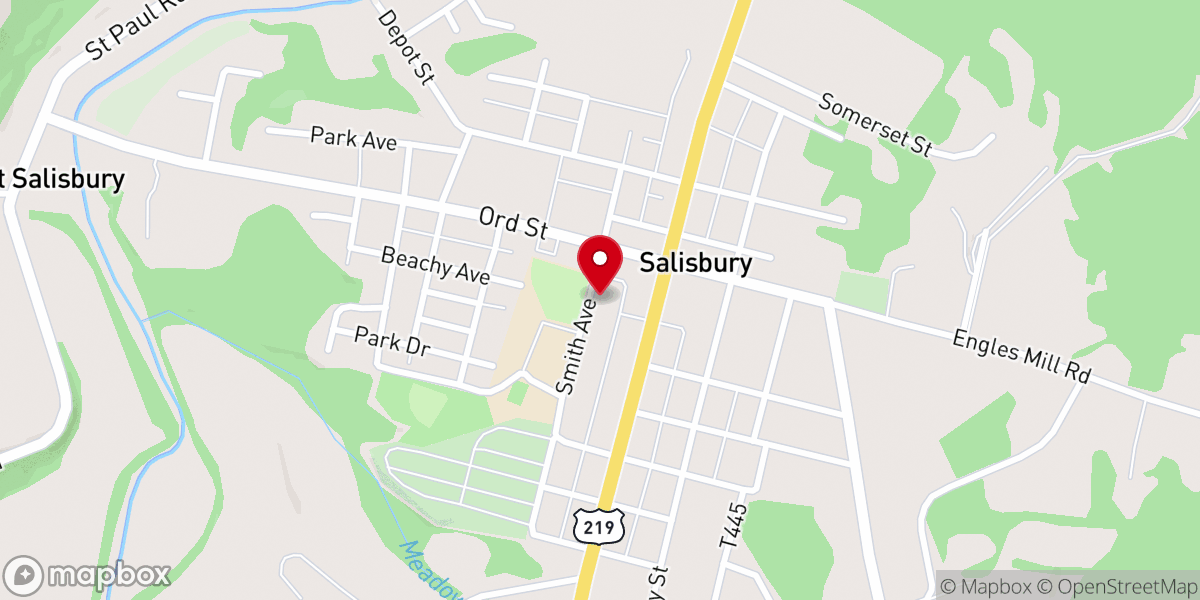 Map showing location of SALISBURY BOROUGH OFFICE