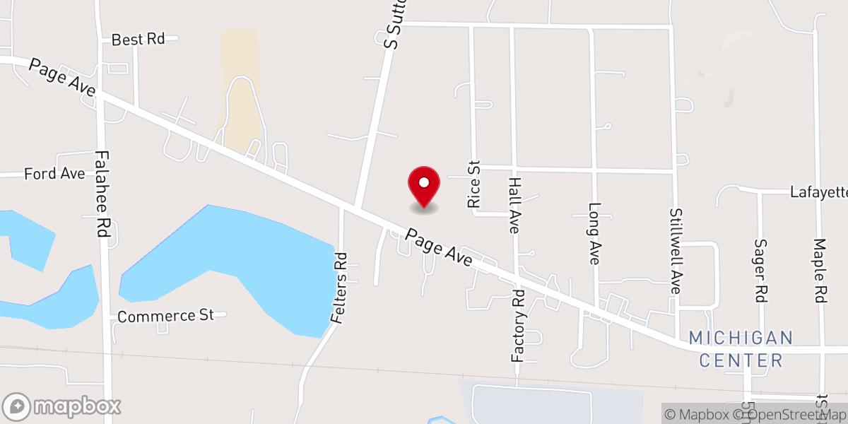 Map showing location of Christ Lutheran Church