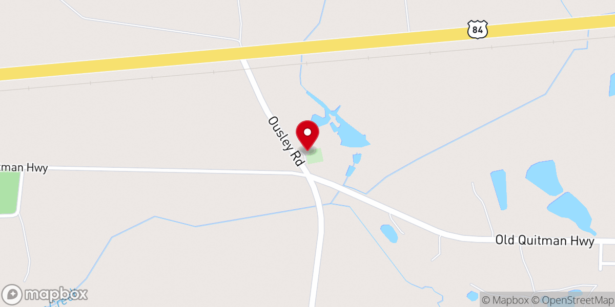 Map showing location of Ousley Baptist Church