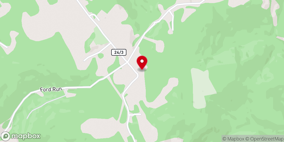 Map showing location of Olive Hill Church