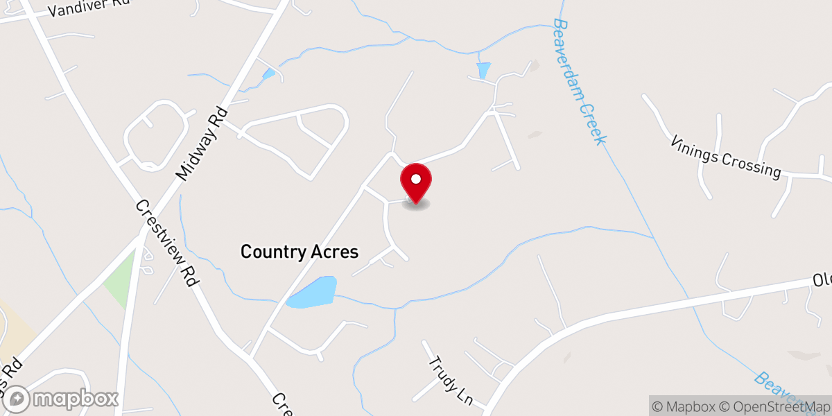 Map showing location of Sierra Baptist Church