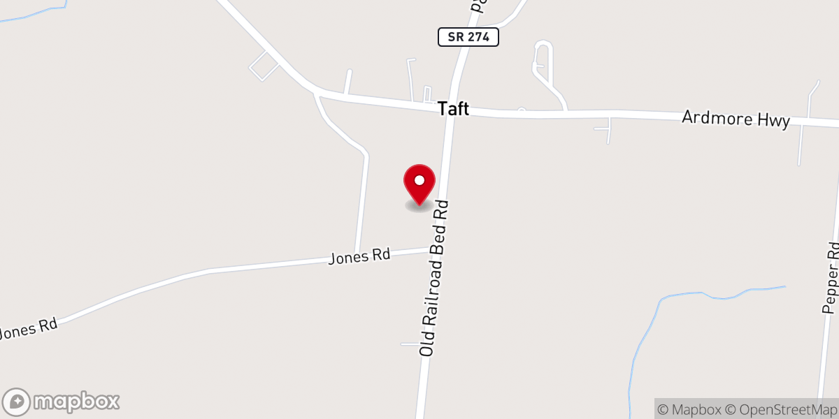 Map showing location of Taft Full Gospel Church