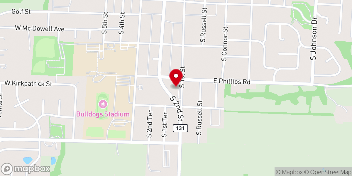 Map showing location of Life Point Church