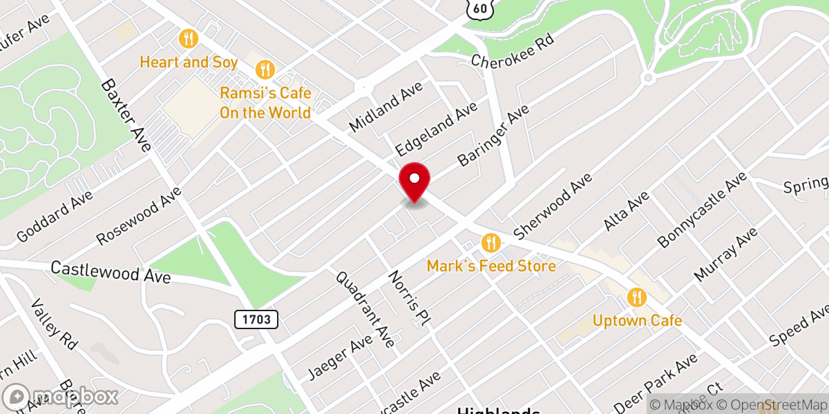Map showing location of St James Catholic Church