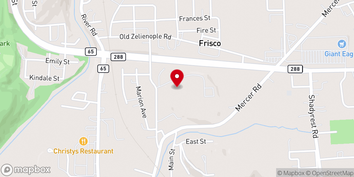 Map showing location of Scenic Hill Baptist Chapel