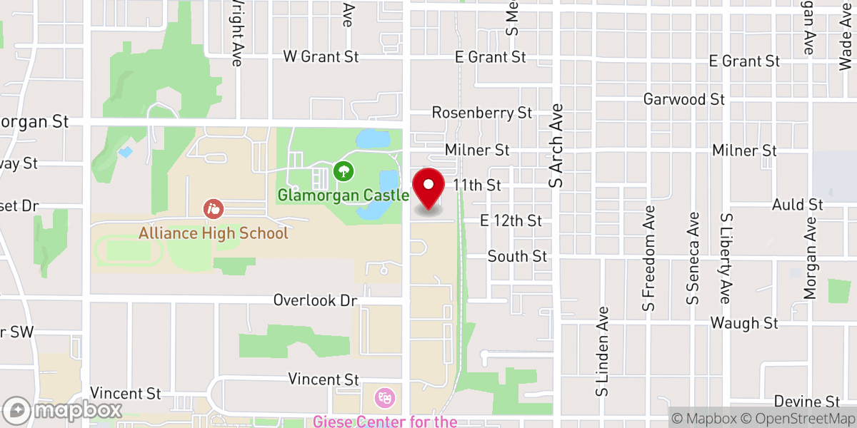 Map showing location of Trinity Episcopal Church