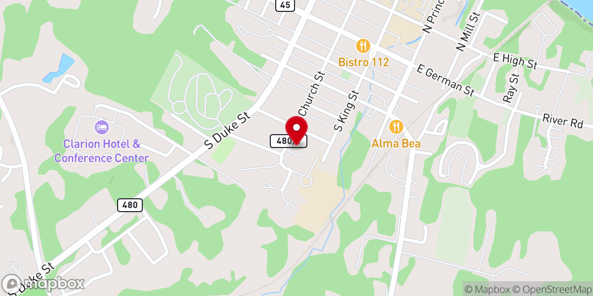 Map showing location of Lowe Gardens Apartments