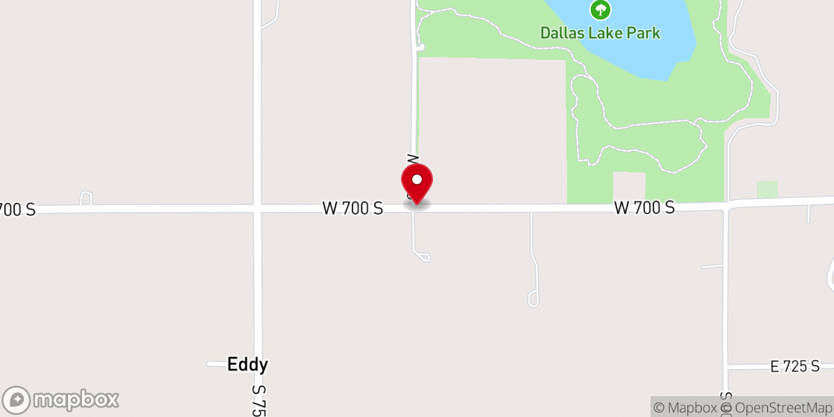 Map showing location of LaGrange County Parks Department
