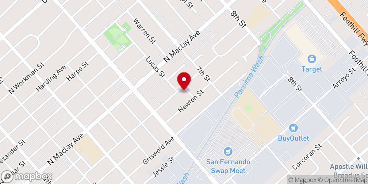 Map showing location of Vida Abundante Apostolic Church