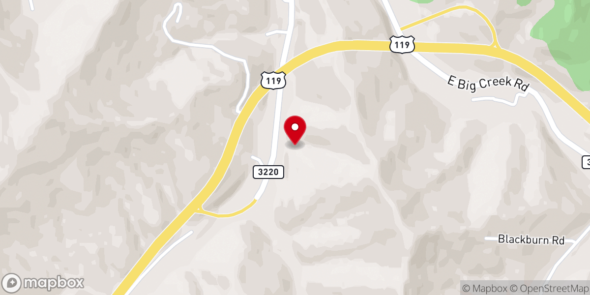 Map showing location of Sidney, KY 41564