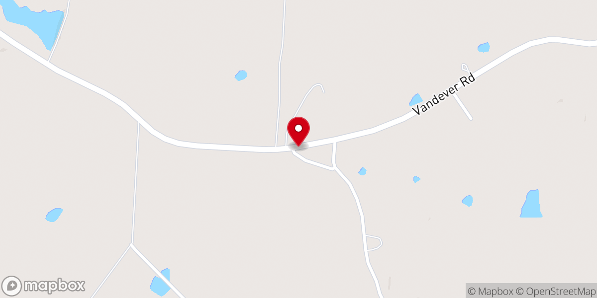 Map showing location of Stephens Gap Church