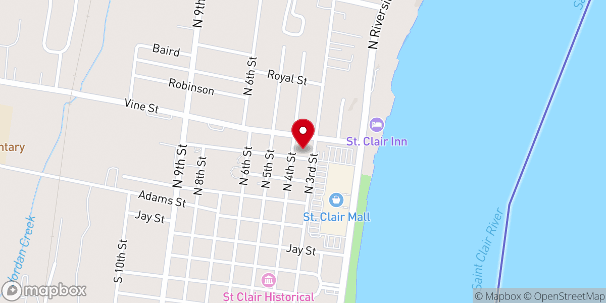 Map showing location of First Global Methodist Church