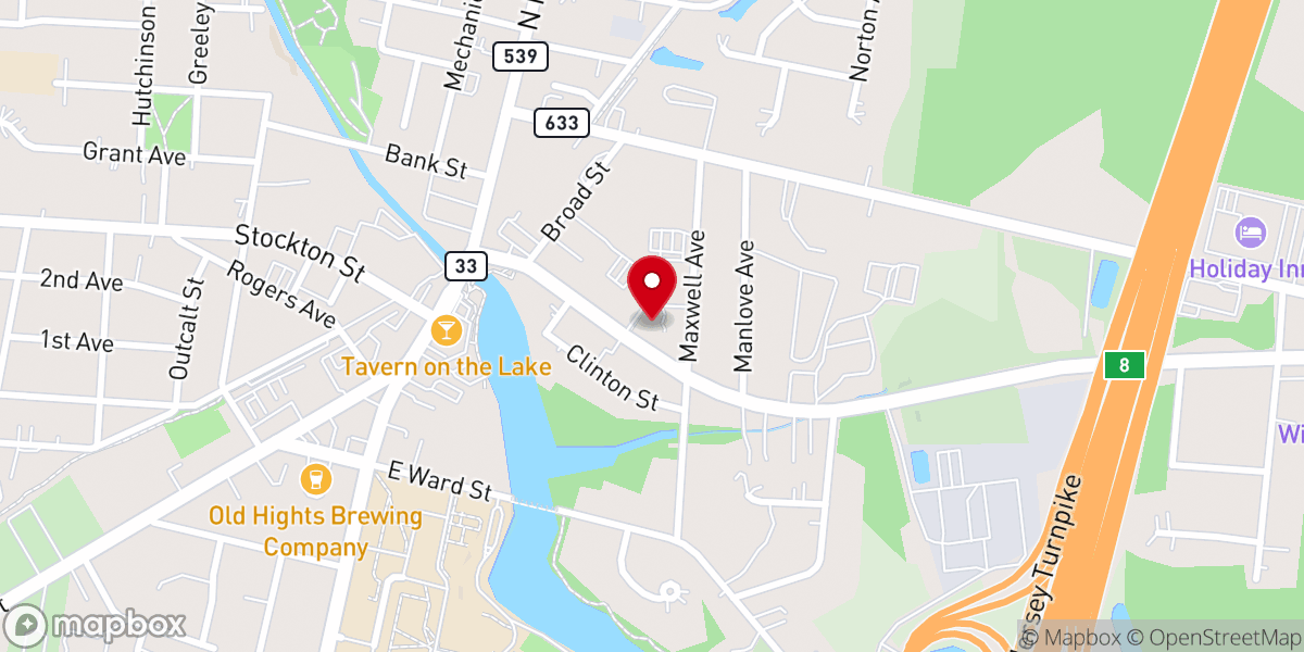 Map showing location of Knights of Columbus council #6284