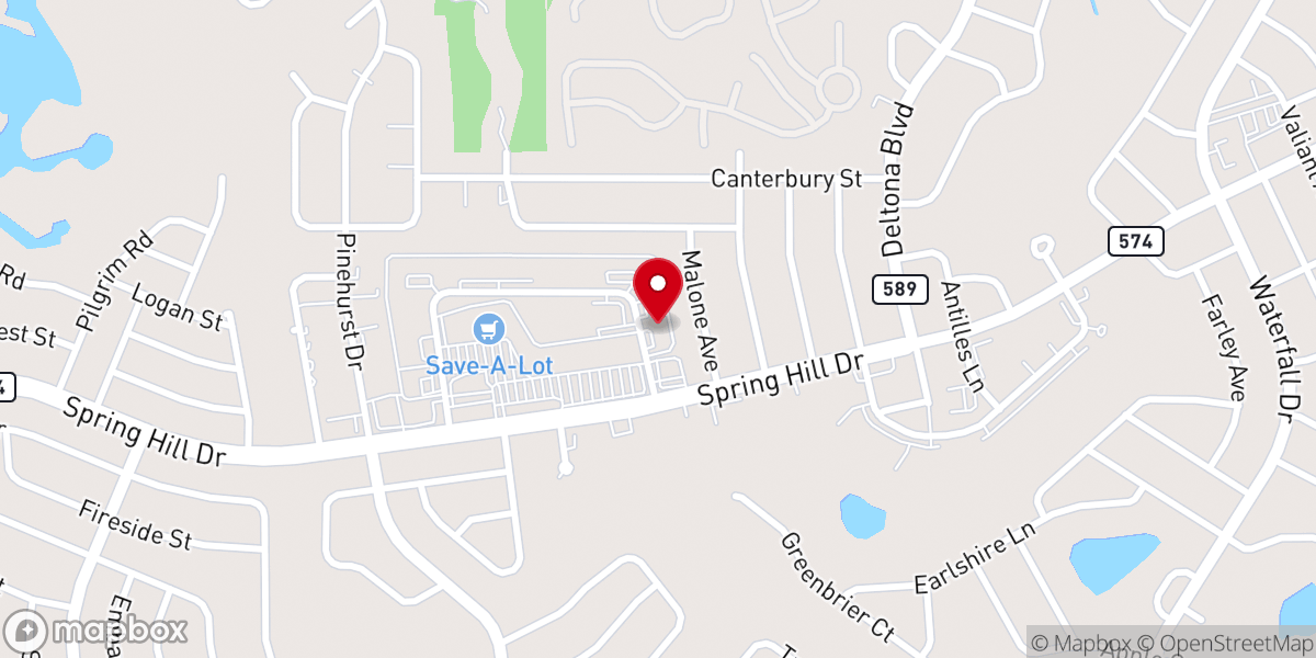 Map showing location of Greater Hope Church