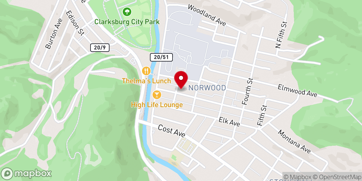 Map showing location of Congregational Missionary Church