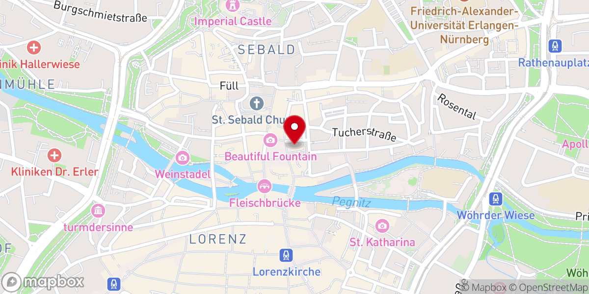 Map showing location of Frauenkirche