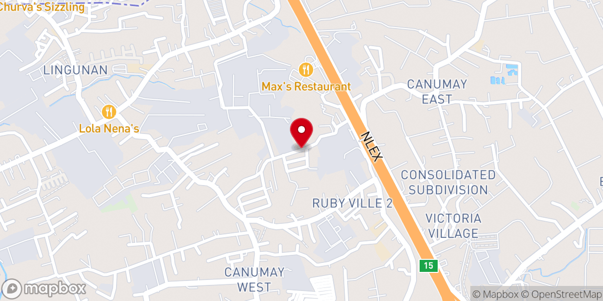Map showing location of Goshen Christian Church