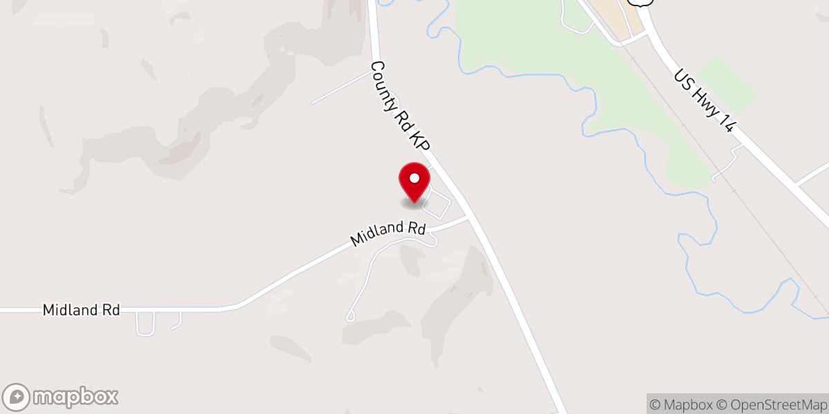 Map showing location of Midland United Methodist Church