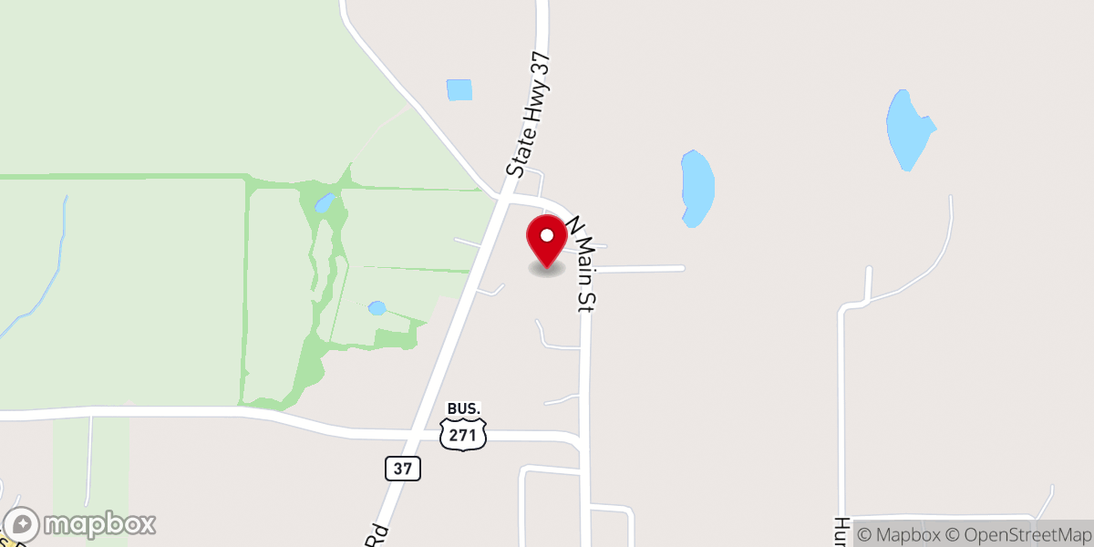 Map showing location of First Baptist Church Bogata