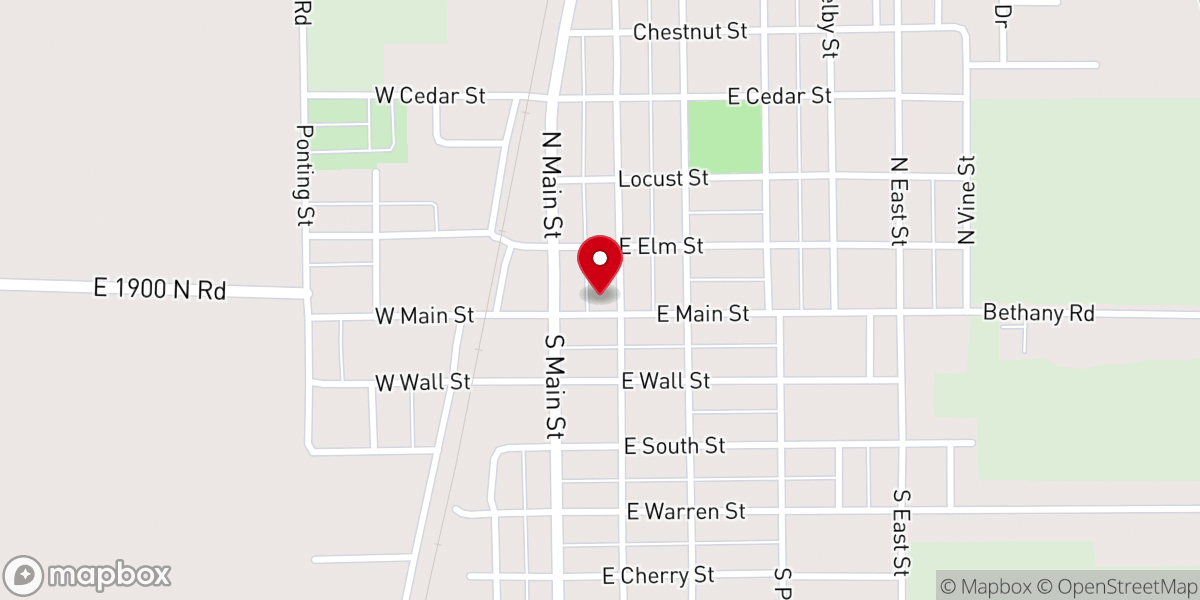 Map showing location of First Christian Church Student Ministry
