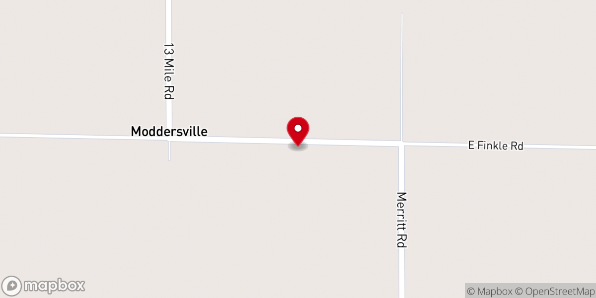 Map showing location of Moddersville Reformed Church
