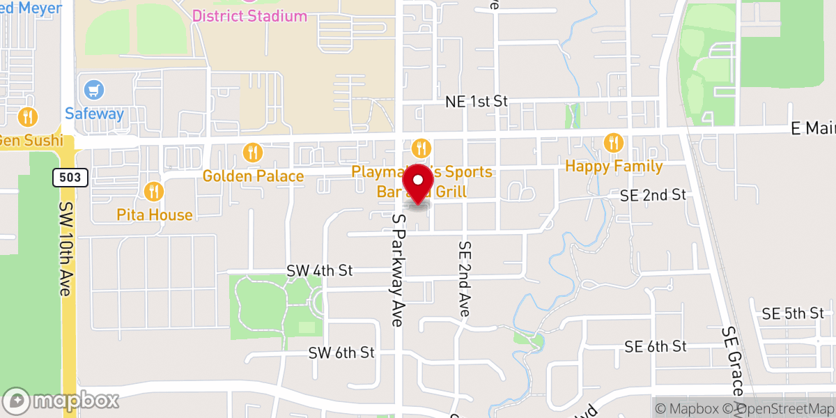 Map showing location of Saving Grace Church of the Nazarene