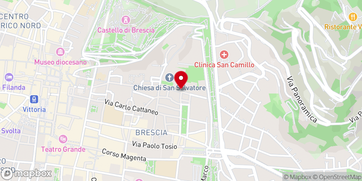 Map showing location of Museo di Santa Giulia