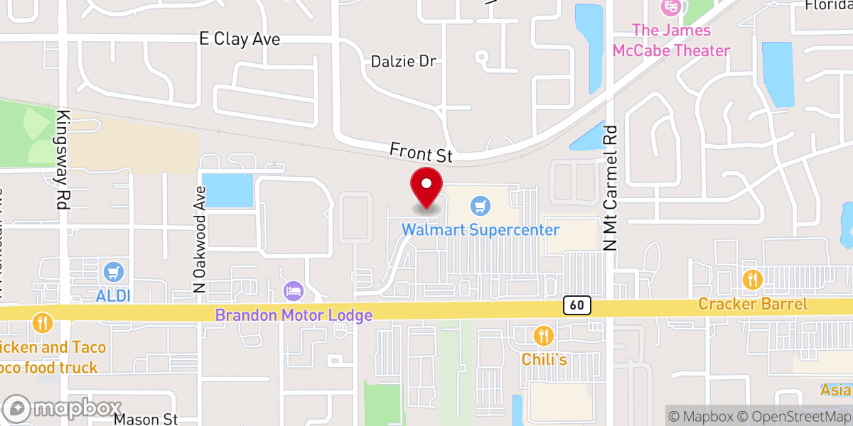 Map showing location of Restoring Life Church