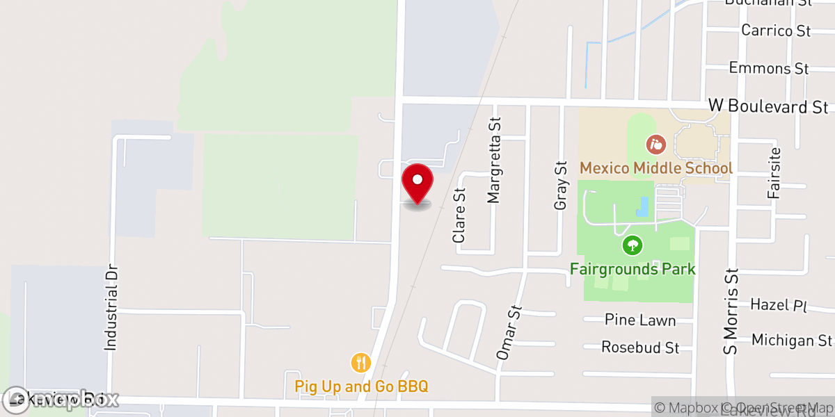 Map showing location of Audrain County Health Department