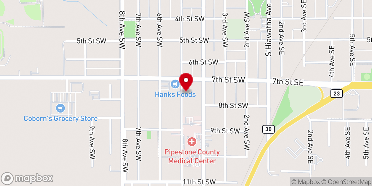 Map showing location of Harvest Assembly of God Church