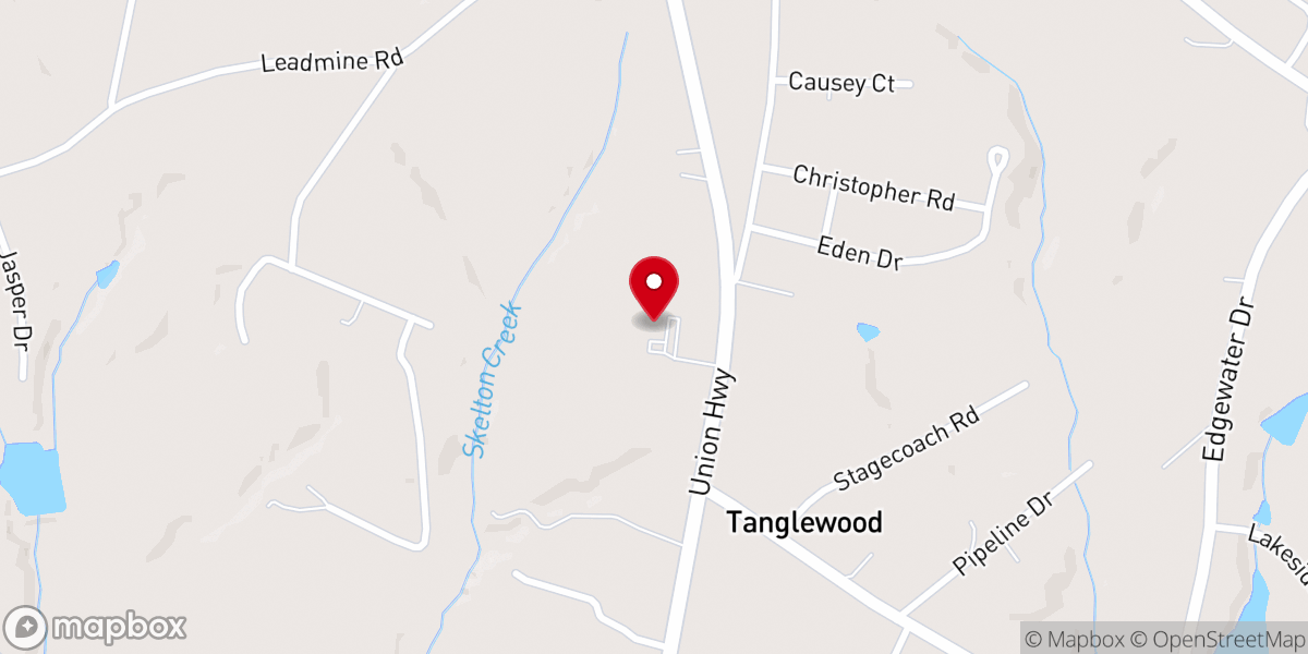 Map showing location of Grace Baptist Church