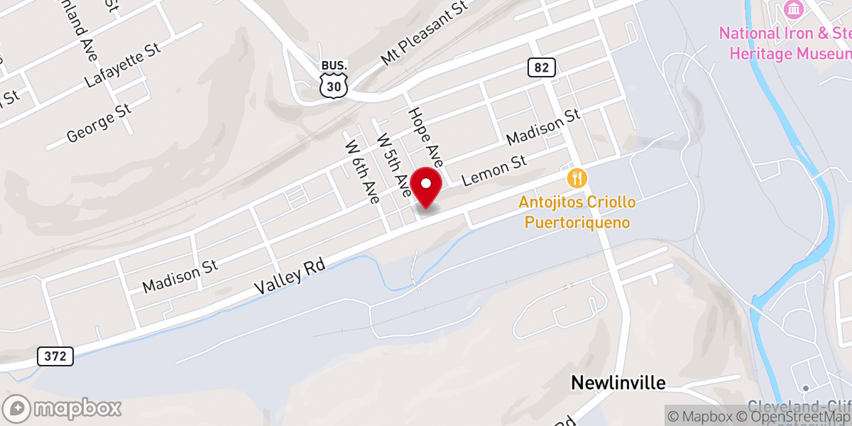 Map showing location of Narrow Door Christian Church