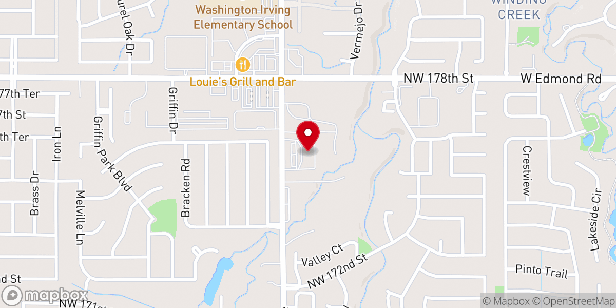 Map showing location of Chisholm Creek Baptist Church