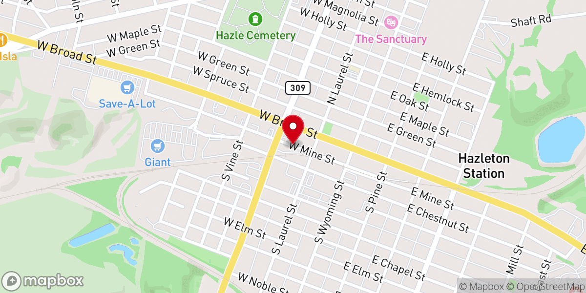 Map showing location of Church Street Station
