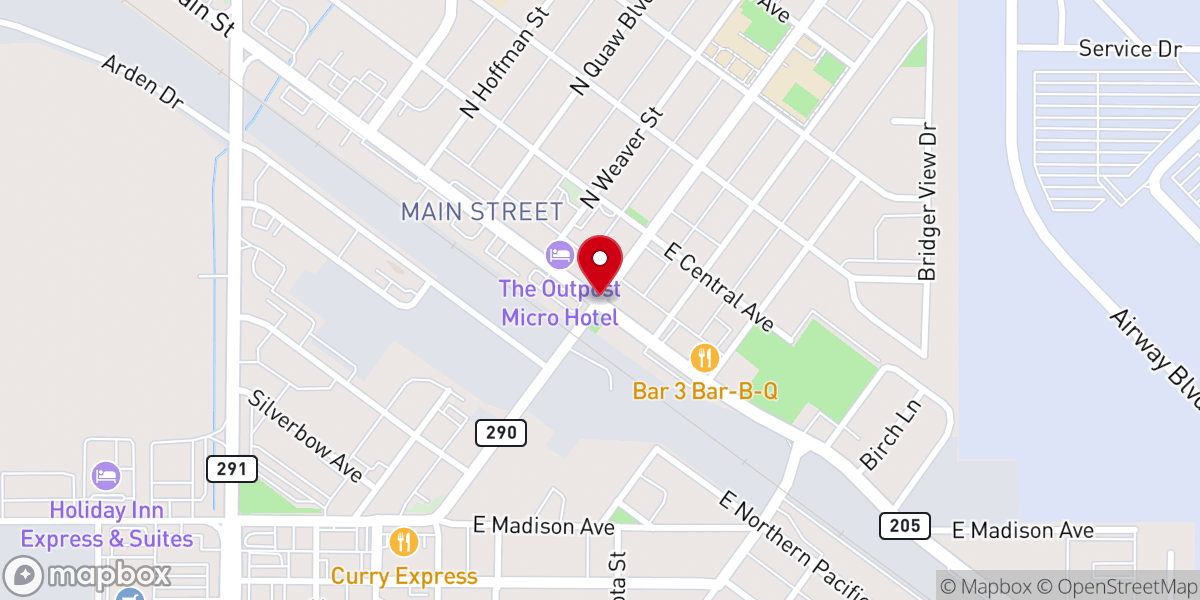 Map showing location of Seventh-day Adventist church