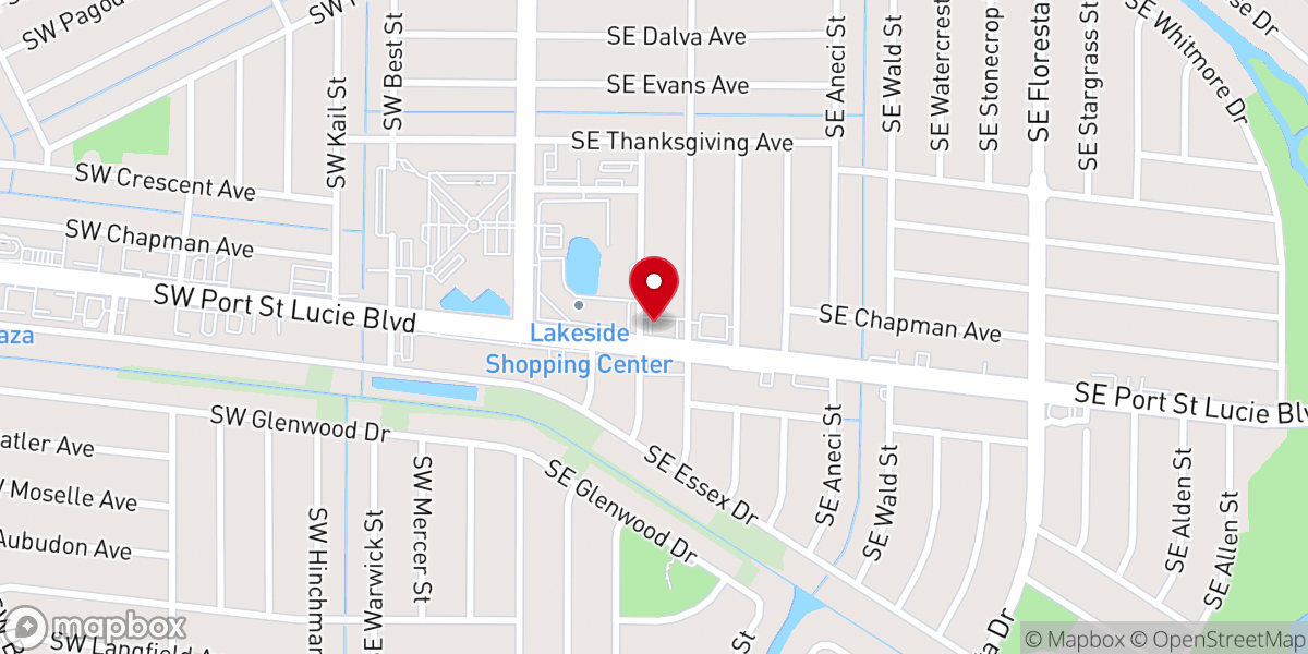Map showing location of The Sanctuary Family Worship Center