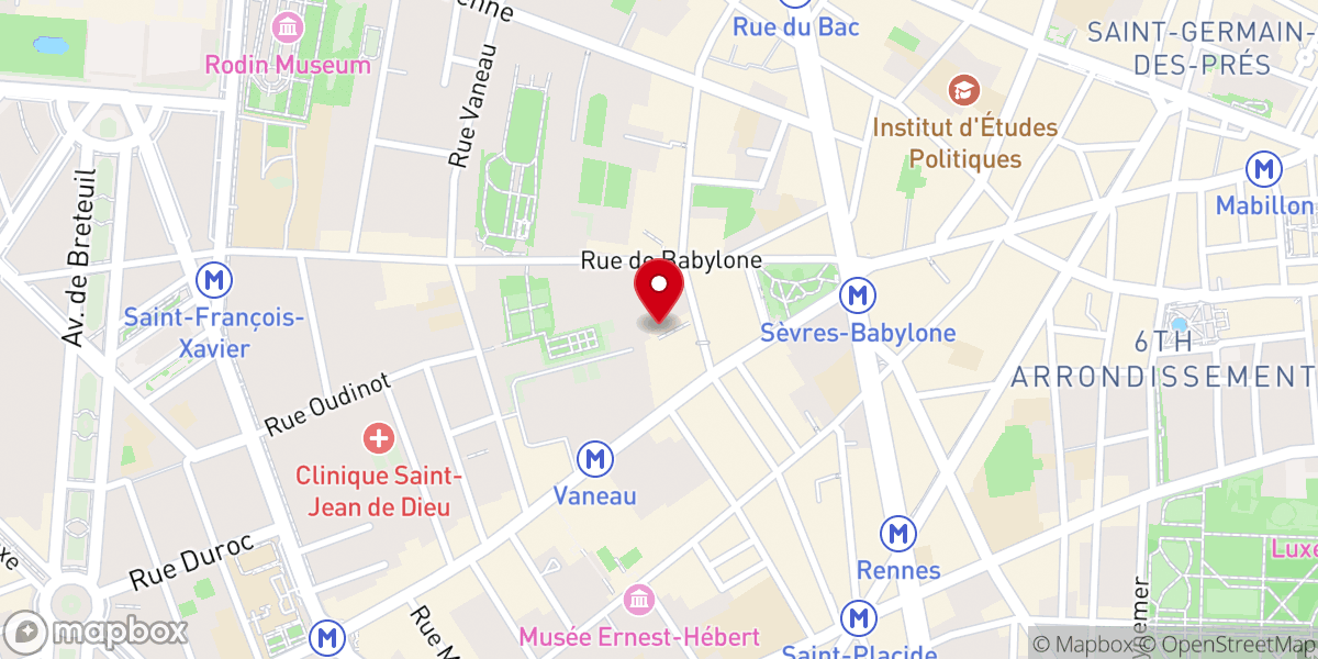 Map showing location of 140 rue du bac